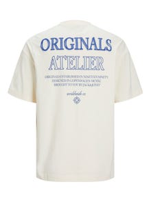 Jack & Jones Bedrukt Ronde hals T-shirt -Buttercream - 12251776