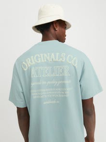 Jack & Jones T-shirt Estampar Decote Redondo -Gray Mist - 12251776