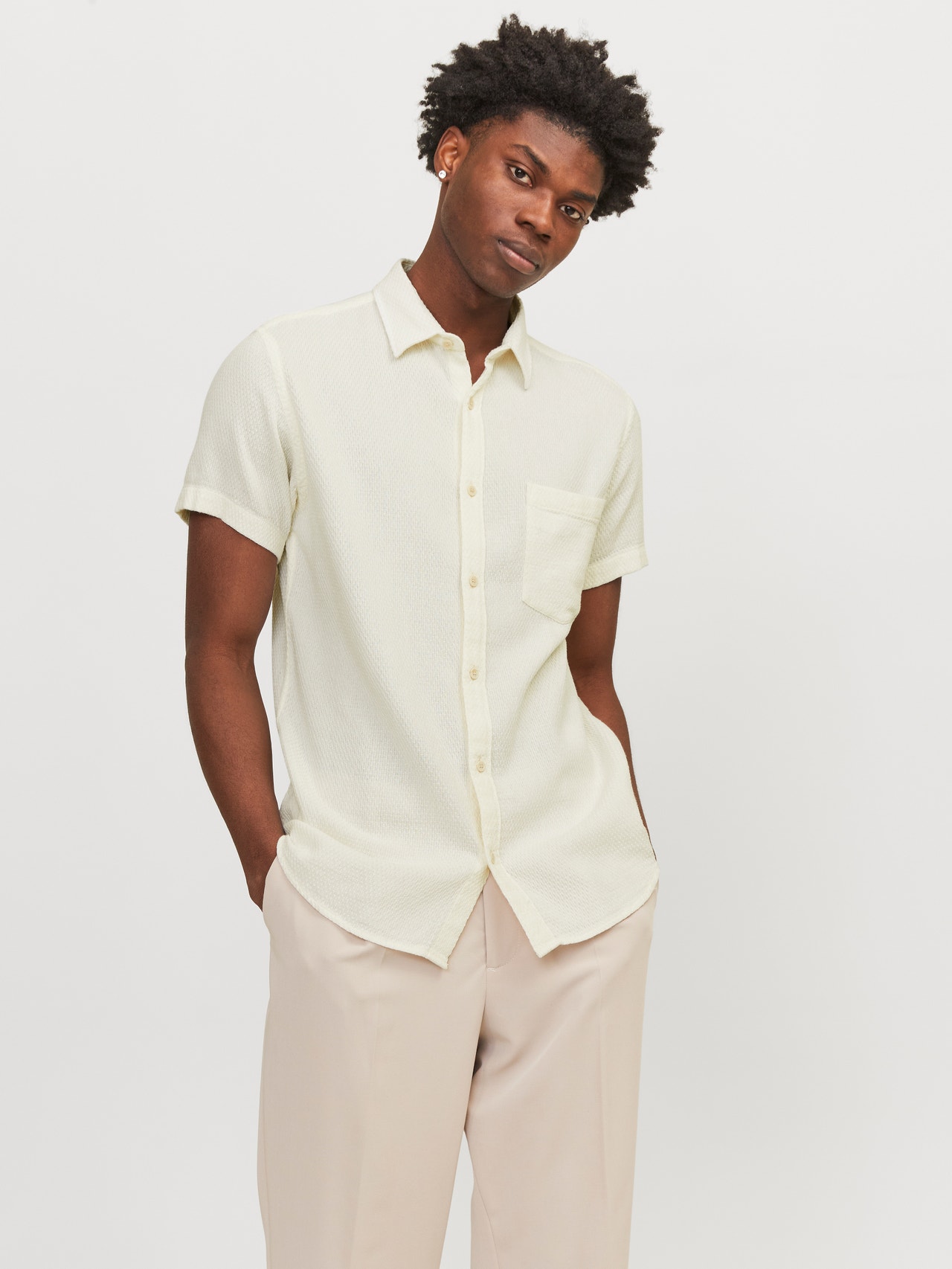 Jack & Jones Camicia Relaxed Fit -Cloud Dancer - 12251801