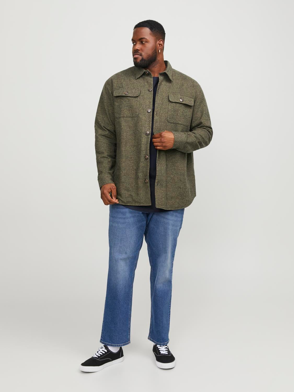Plus Relaxed Fit Overshirt
