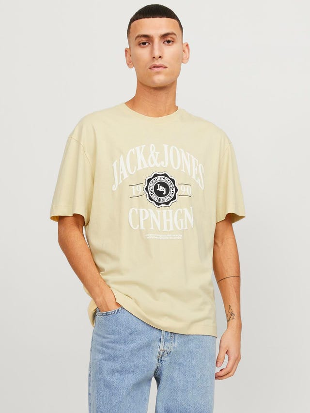 Jack & Jones Painettu Pyöreä pääntie T-paita - 12251899