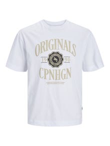 Jack & Jones Bedrukt Ronde hals T-shirt -Bright White - 12251899