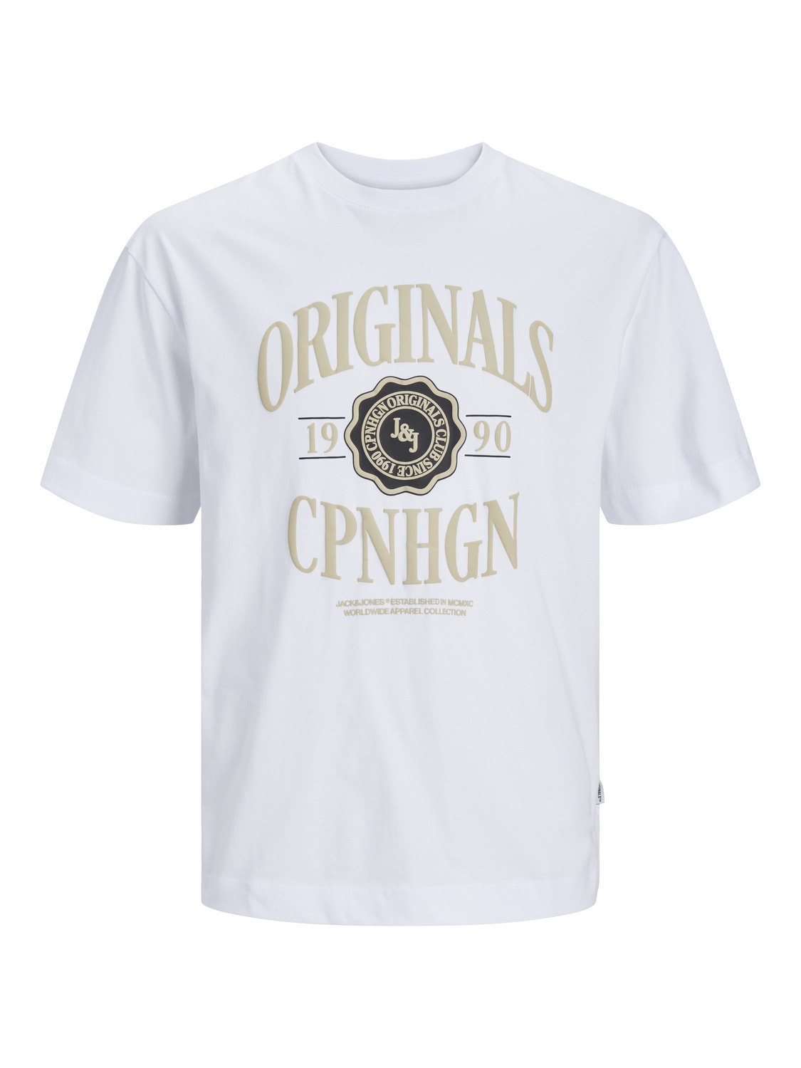 Jack & Jones Nadruk Okrągły dekolt T-shirt -Bright White - 12251899