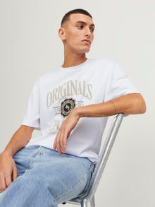 Jack & Jones T-shirt Imprimé Col rond -Bright White - 12251899