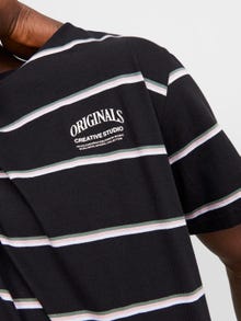 Jack & Jones Striped Crew neck T-shirt -Black - 12251901