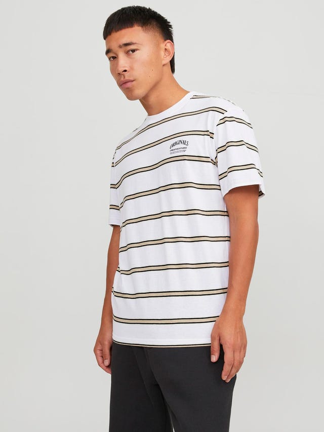 Jack & Jones Pruhovaný Kruhový výstřih Tričko - 12251901