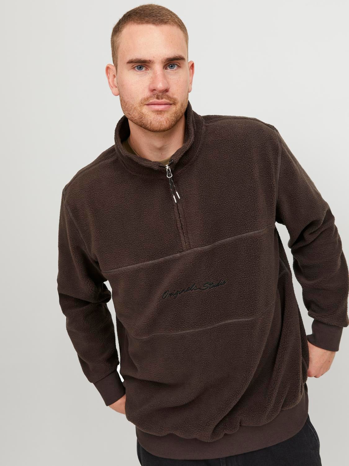 Plus size outlet quarter zip fleece