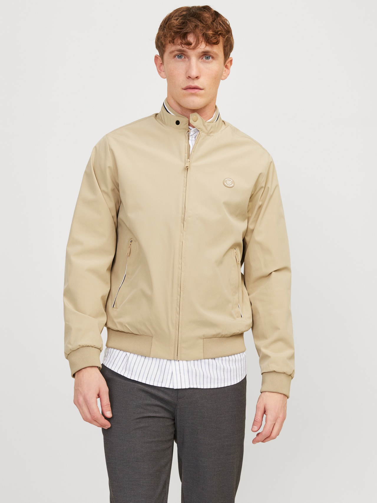 Bomber Jacket Jack & Jones Uomo - Giacca A Vento, Maniche Lunghe, Fit Regular, 100% Poliestere