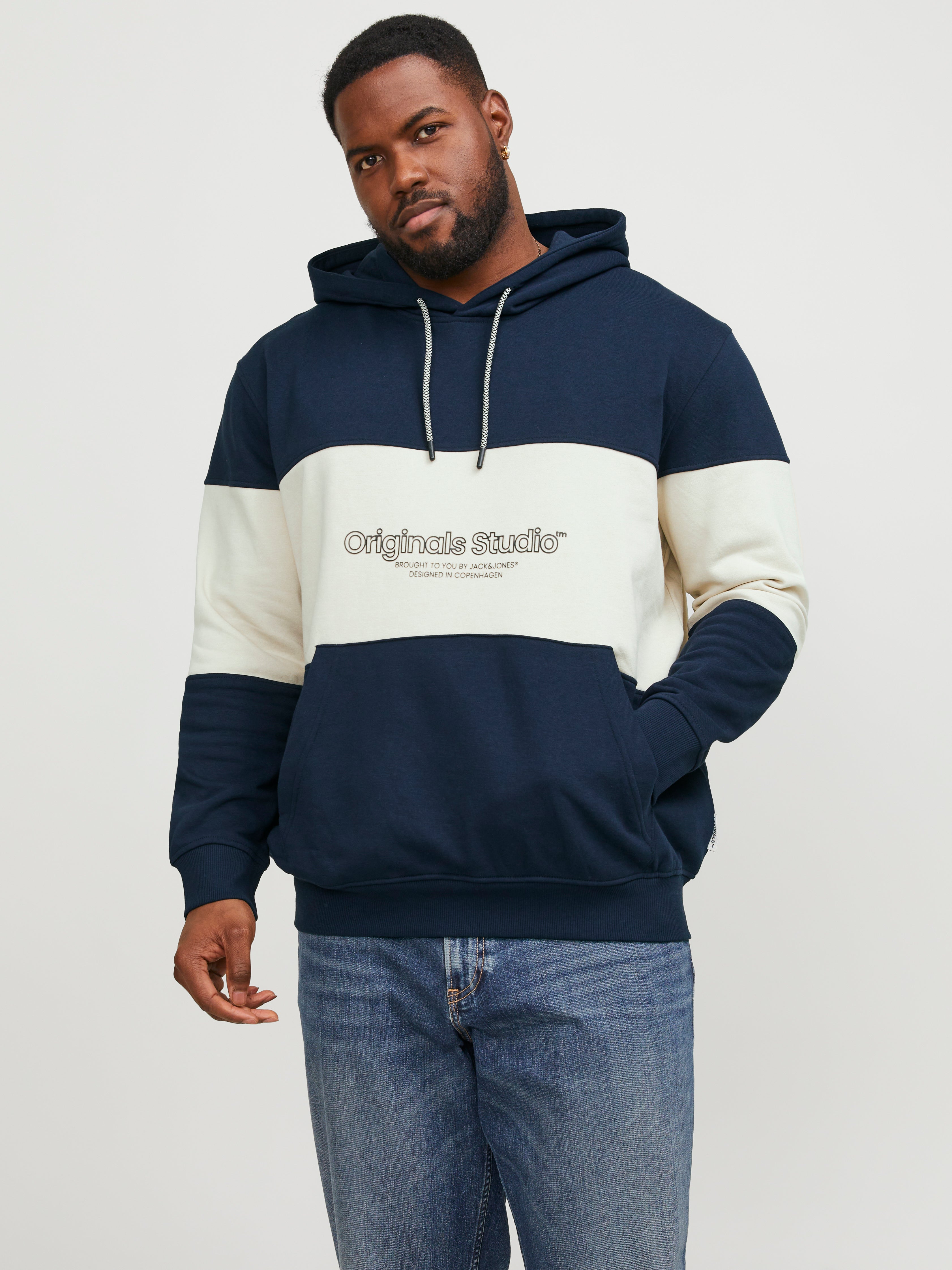 Plus Size Sweat À Capuche Imprimé - Jack & Jones - Modalova