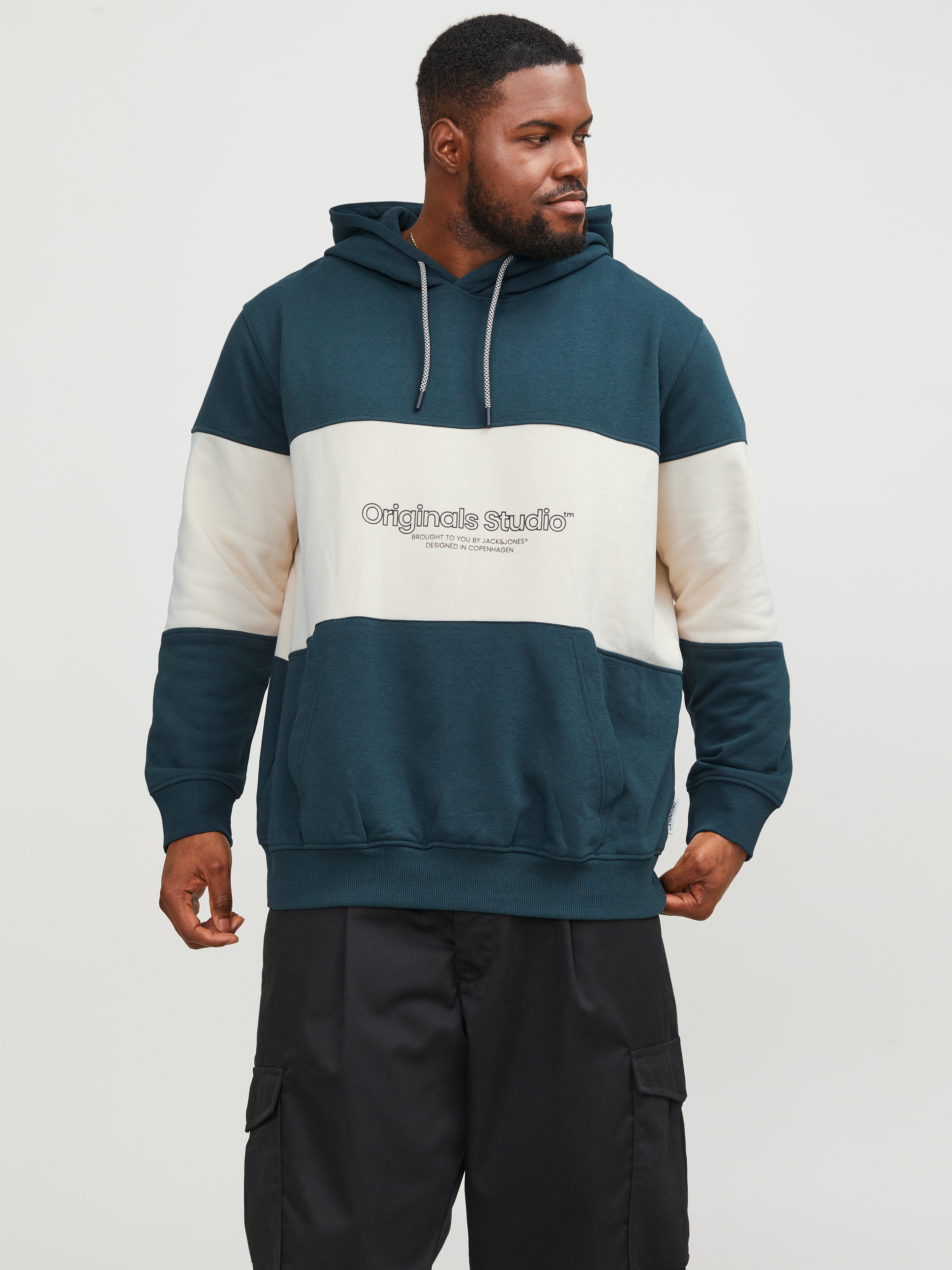 Plus Size Sweat À Capuche Imprimé - Jack & Jones - Modalova