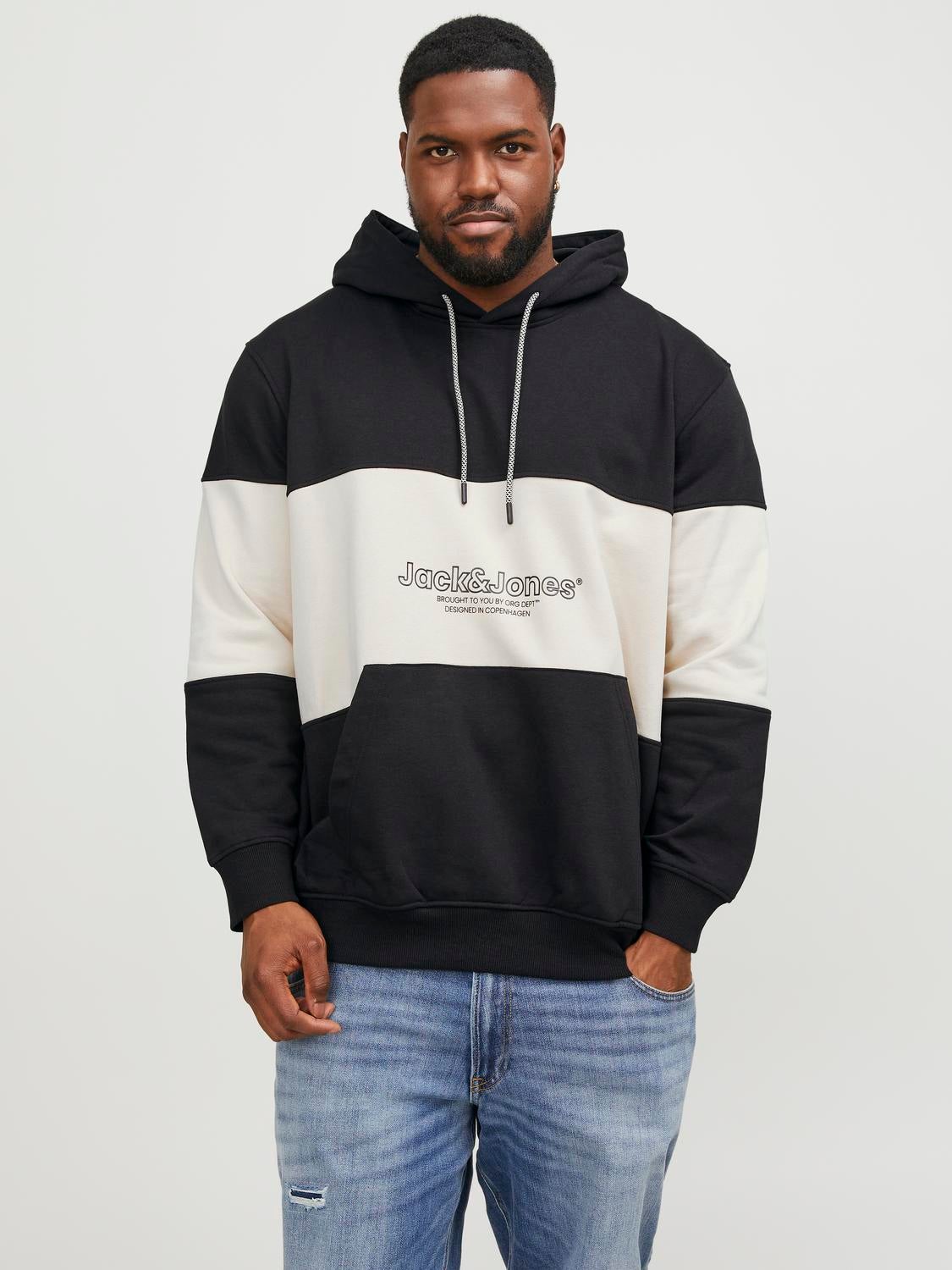 Plus Size Sweat À Capuche Imprimé - Jack & Jones - Modalova