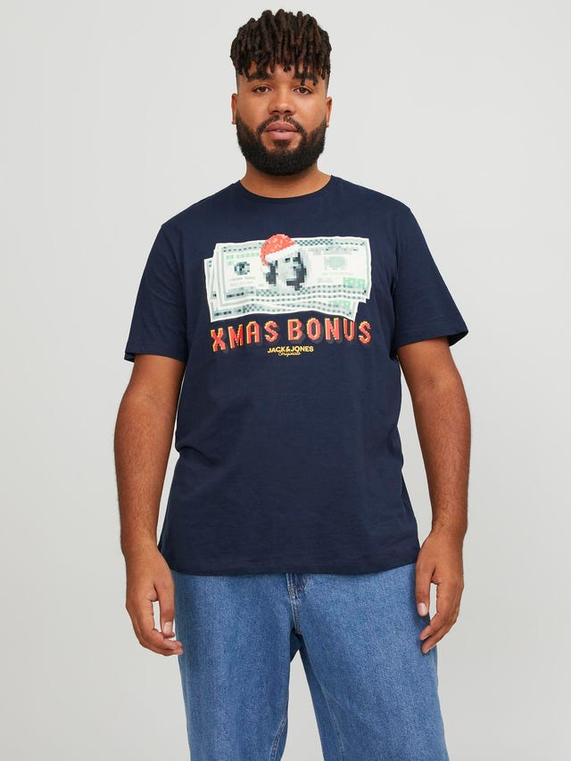 Jack & Jones Plus Size X-mas T-skjorte - 12251947