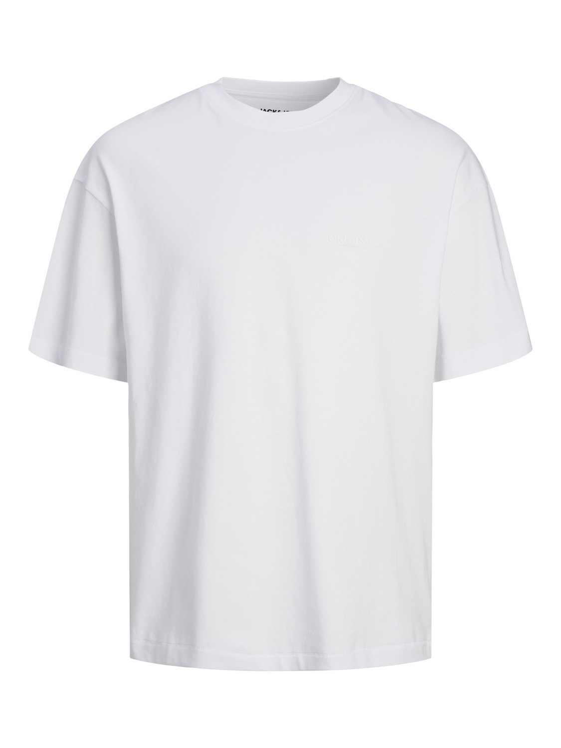 Jack & Jones Painettu Pyöreä pääntie T-paita -Bright White - 12251963