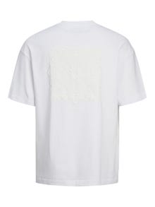 Jack & Jones Painettu Pyöreä pääntie T-paita -Bright White - 12251963