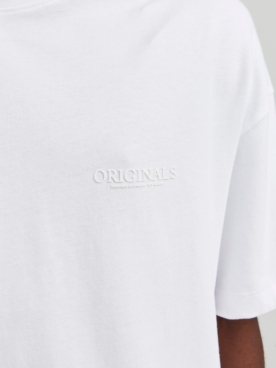 Jack & Jones Bedrukt Ronde hals T-shirt -Bright White - 12251963