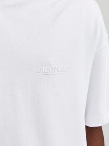 Jack & Jones Spausdintas raštas Apskritas kaklas Marškinėliai -Bright White - 12251963