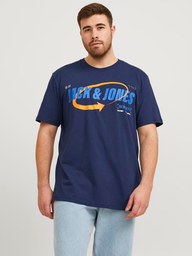 Jack & Jones Plus Size T-shirt Stampato - 12251964