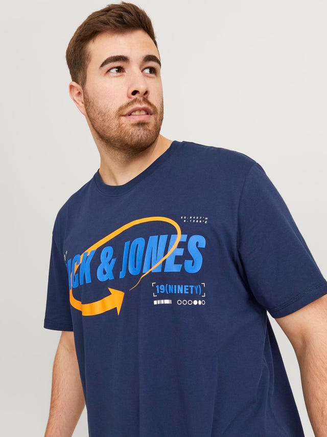 Jack & Jones Plus Size Tryck T-shirt - 12251964