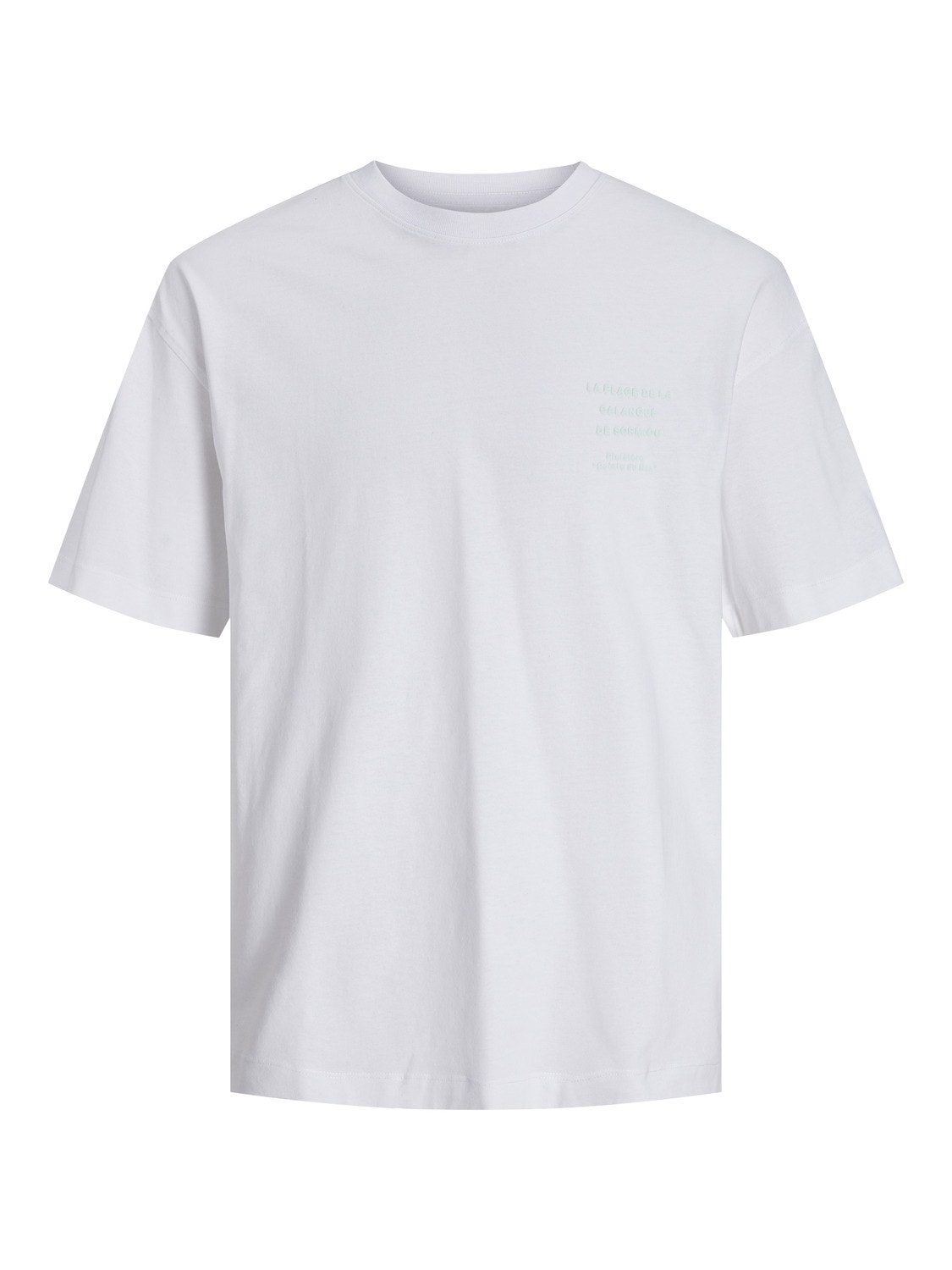 Jack & Jones Printed Crew neck T-shirt -Bright White - 12251970