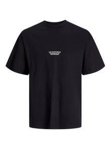 Jack & Jones Painettu Pyöreä pääntie T-paita -Black - 12251970