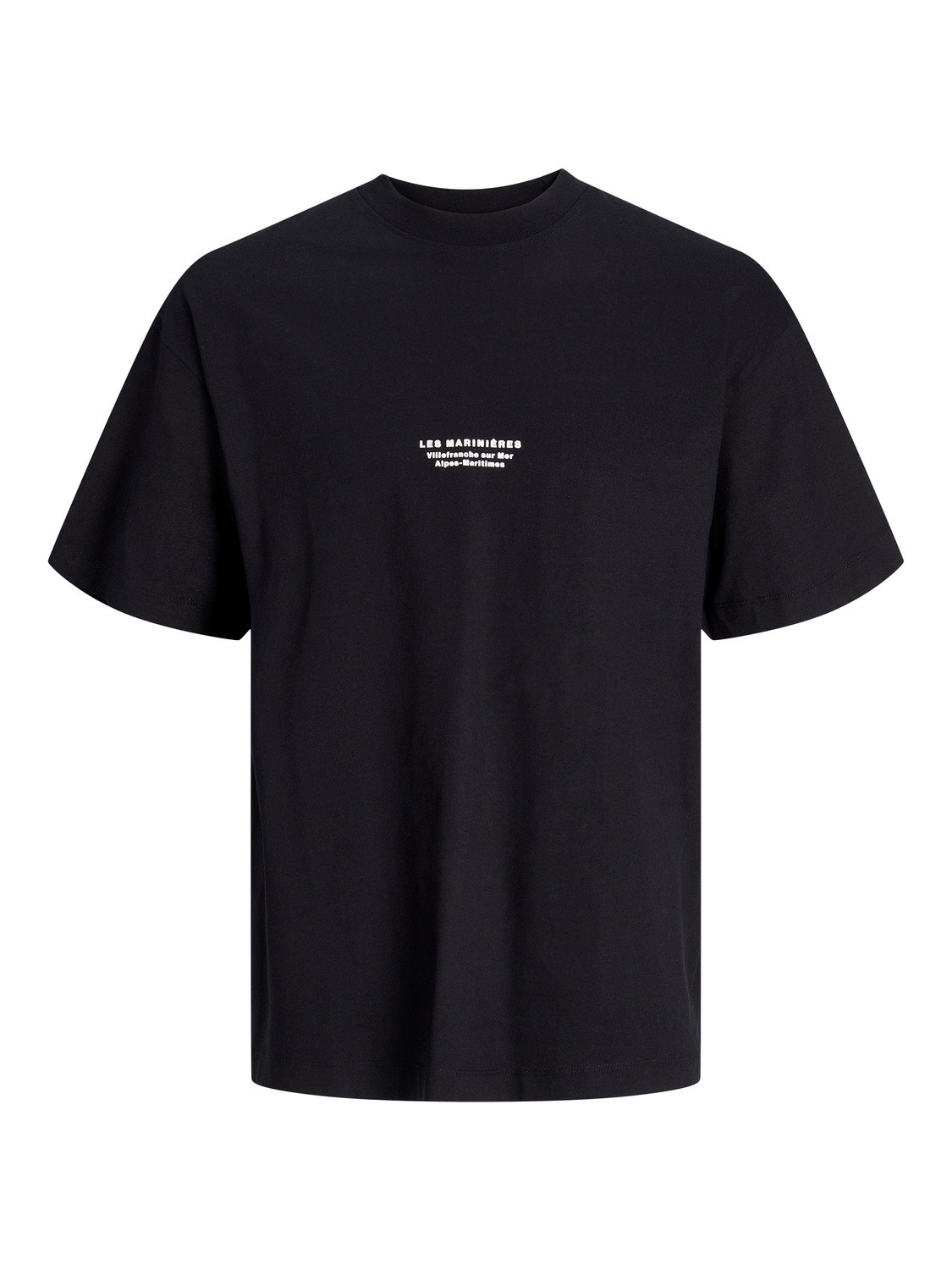 Jack & Jones Printed Crew neck T-shirt -Black - 12251970