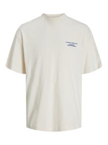 Jack & Jones Printed Crew neck T-shirt -Buttercream - 12251970