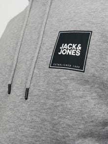 Jack & Jones Logo Kapuzenpullover -Light Grey Melange - 12251998