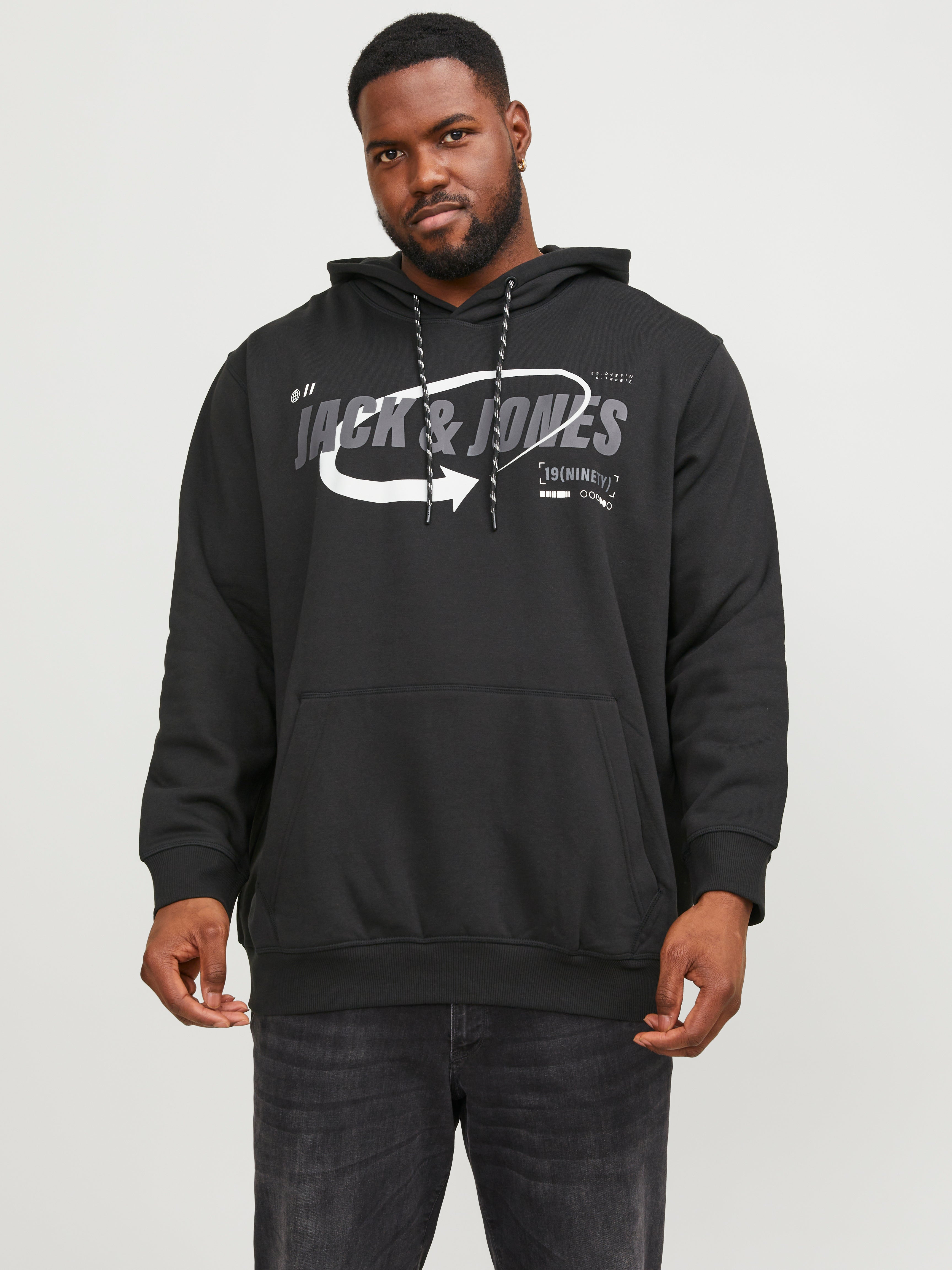 Plus Size Sweat À Capuche Imprimé - Jack & Jones - Modalova