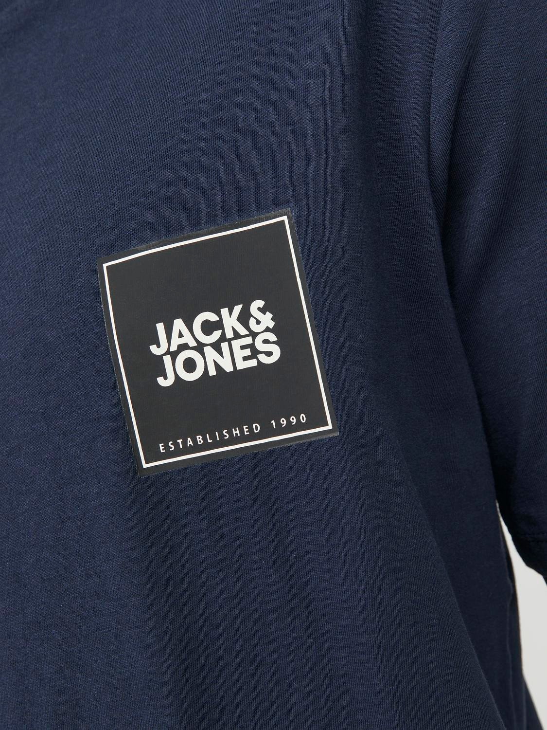 Jack & Jones Logo Crew neck T-shirt -Navy Blazer - 12252004