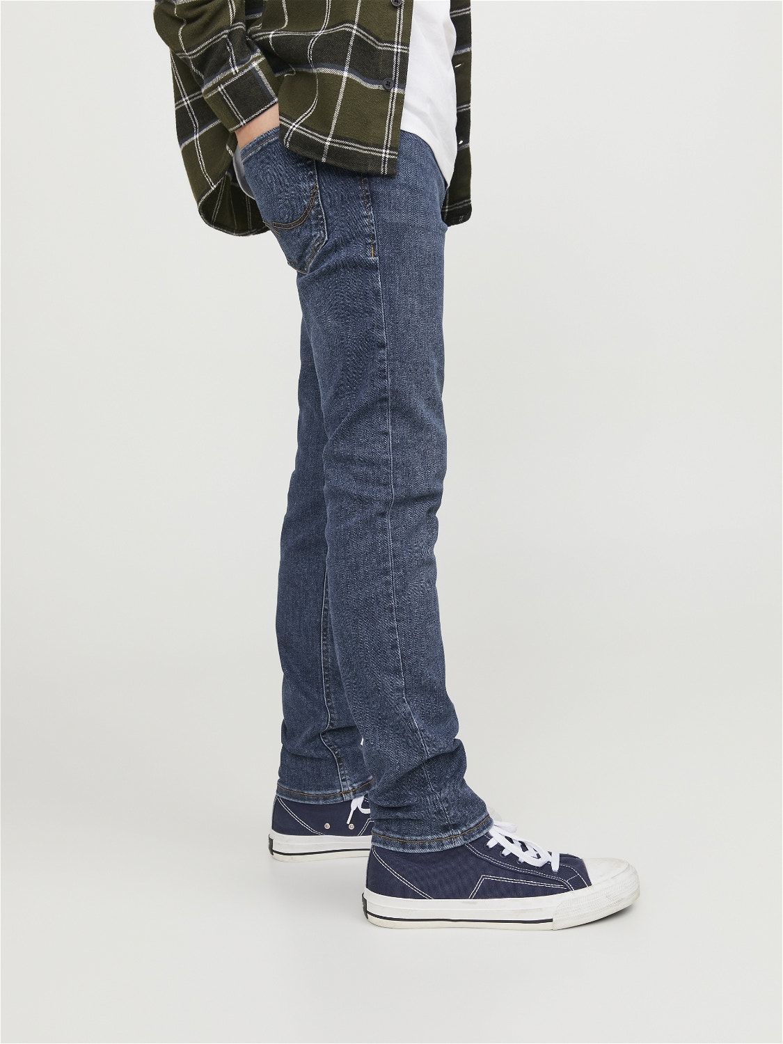Jack & Jones JJIGLENN JJIORIGINAL SQ 587 Slim fit jeans For boys -Blue Denim - 12252048