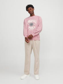 Jack & Jones Logo Sweatshirt met ronde hals -Pink Nectar - 12252052