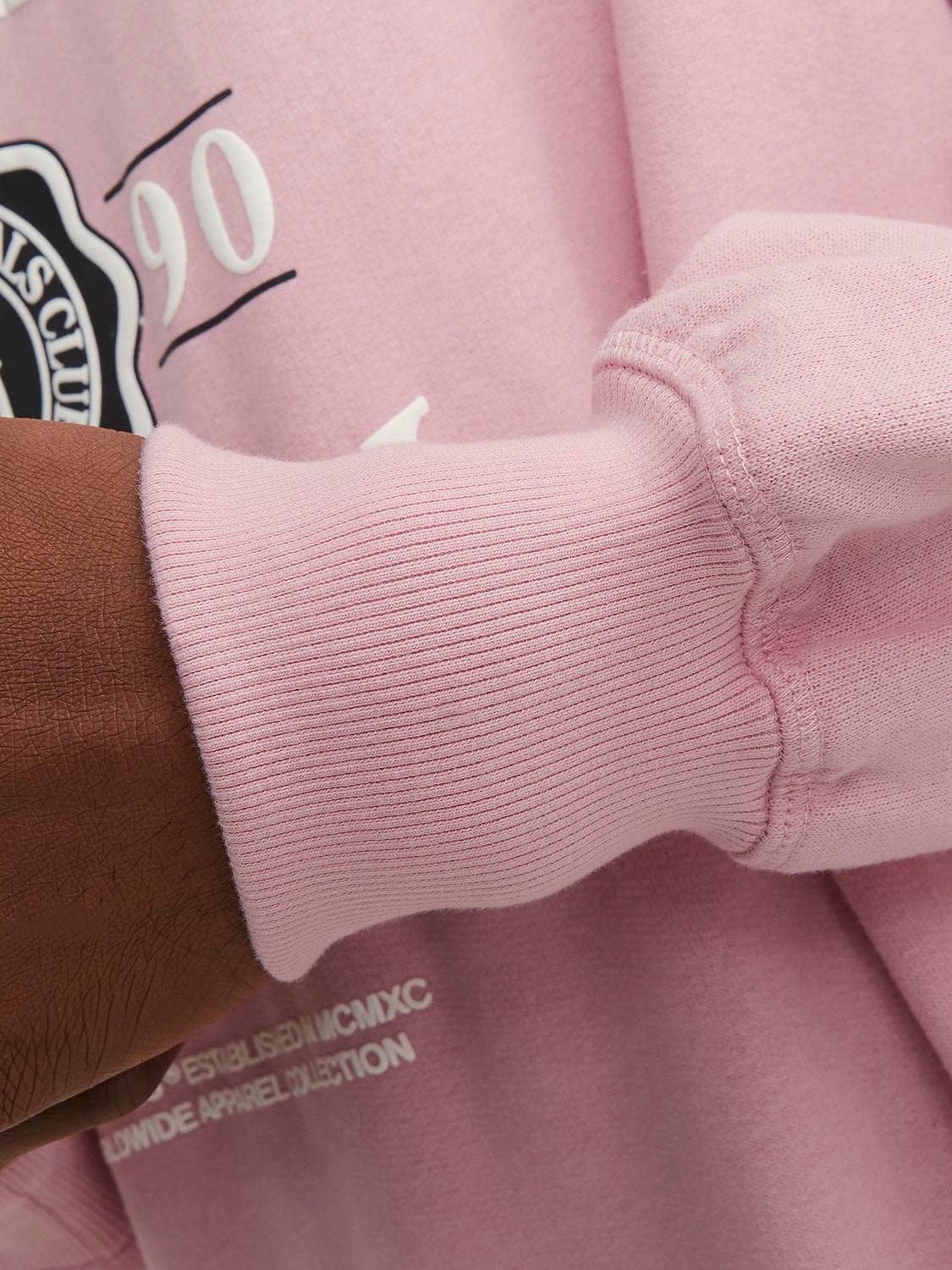 Jack & Jones Logo Crew neck Sweatshirt -Pink Nectar - 12252052
