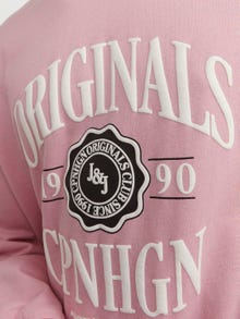 Jack & Jones Logo Crew neck Sweatshirt -Pink Nectar - 12252052