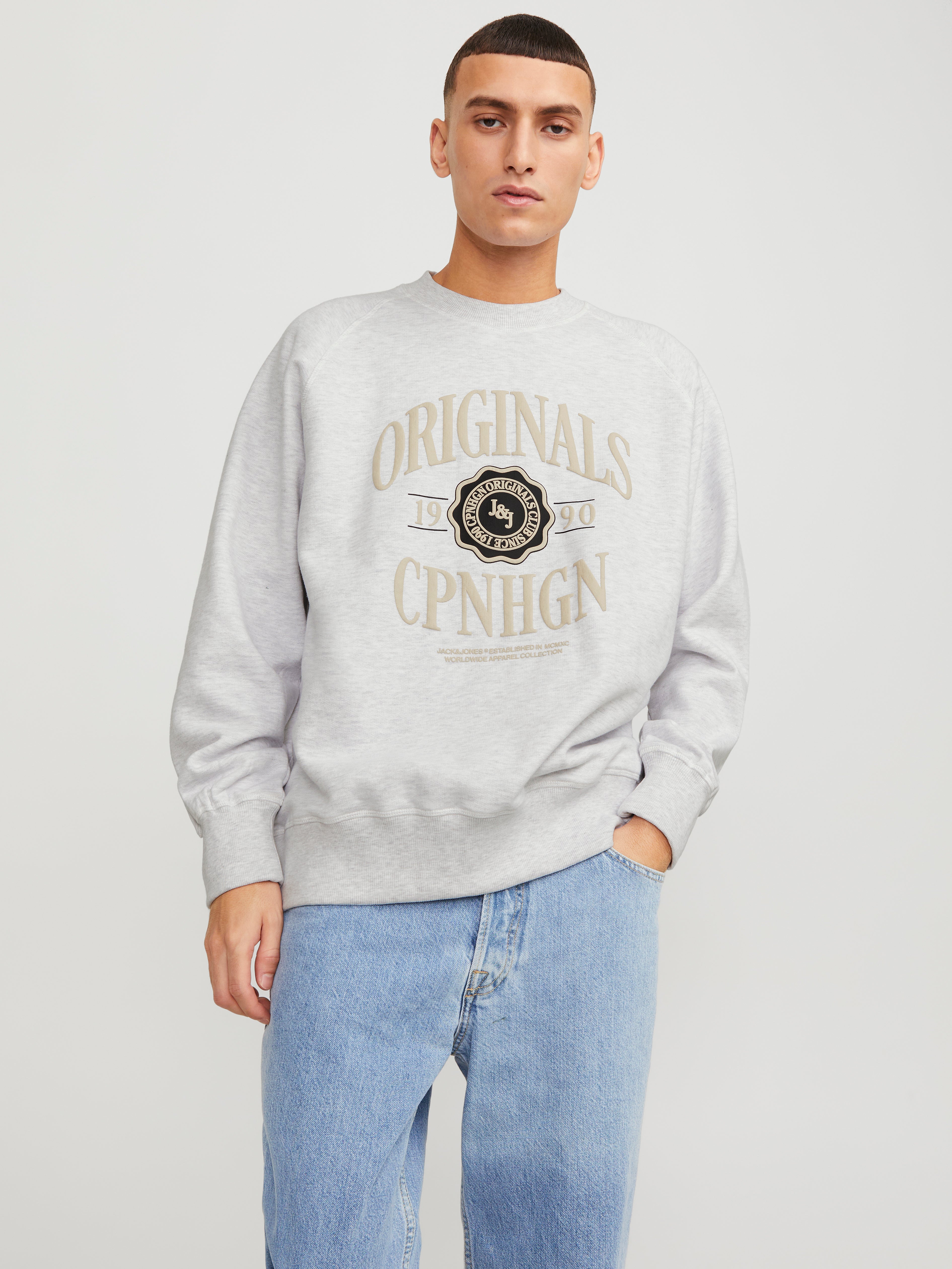 Jack & Jones Logo Crew neck Sweatshirt - 12252052