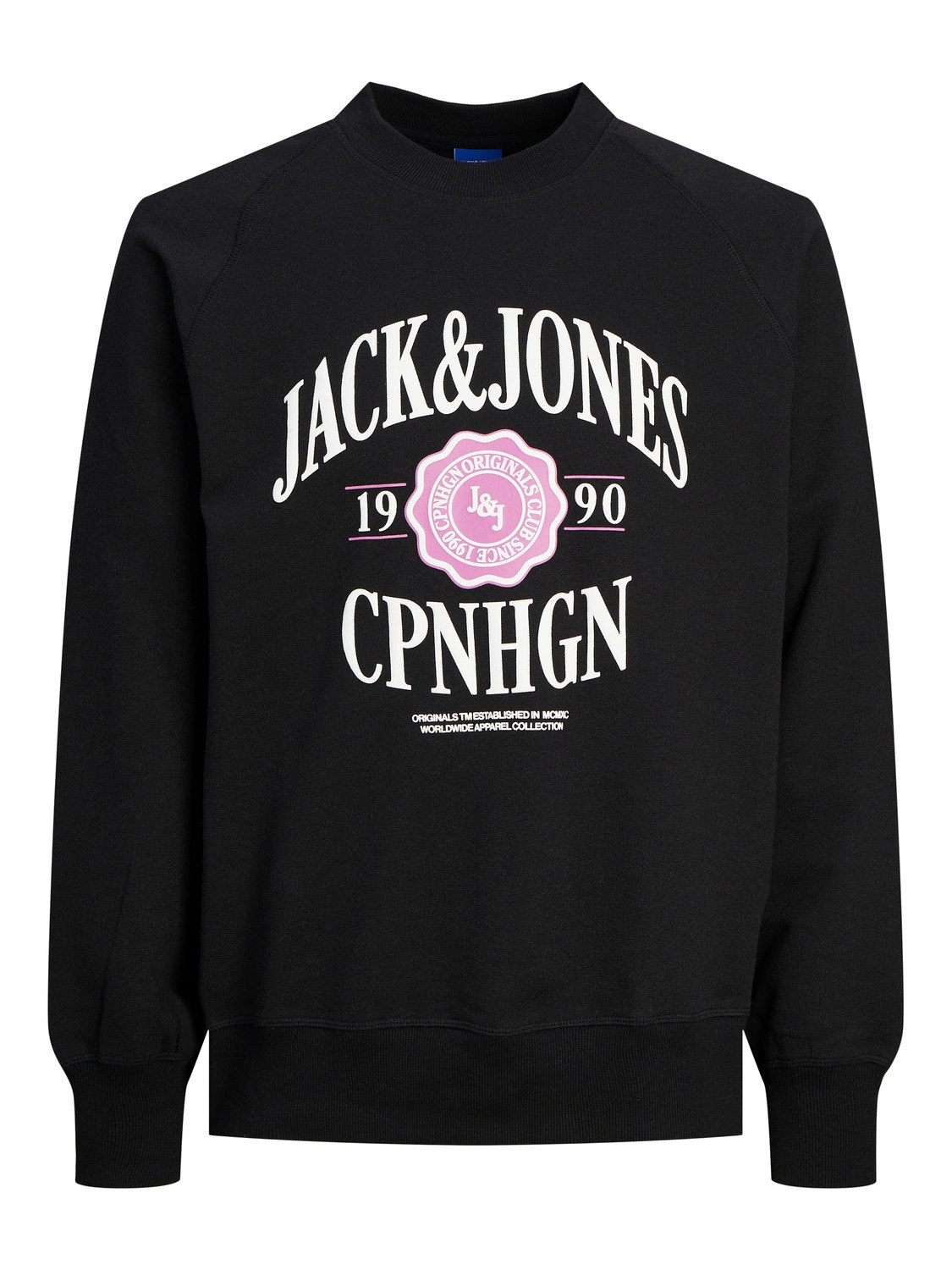 Jack & Jones Logo Genser med rund hals -Black - 12252052
