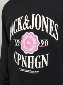 Jack & Jones Logo Crew neck Sweatshirt -Black - 12252052