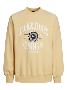 Jack & Jones Logo Sweatshirt -Italian Straw - 12252052