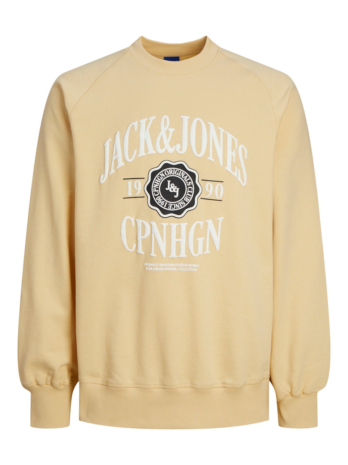 Sweat col rond Imprim Jaune clair Jack Jones