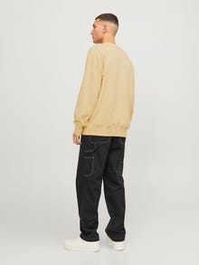 Jack & Jones Logo Sweatshirt -Italian Straw - 12252052