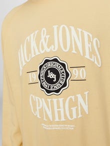 Jack & Jones Logo Sweatshirt -Italian Straw - 12252052