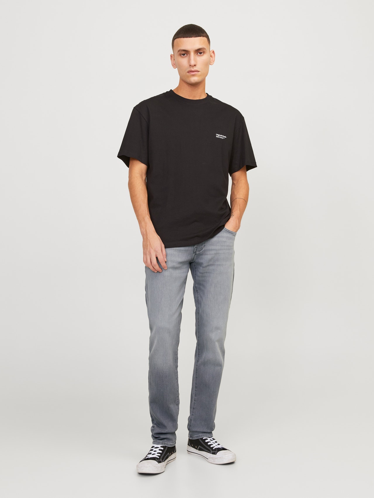 Jack & Jones JJIGLENN JJICON GE 370 I.K SS24 Jeans slim fit -Grey Denim - 12252082