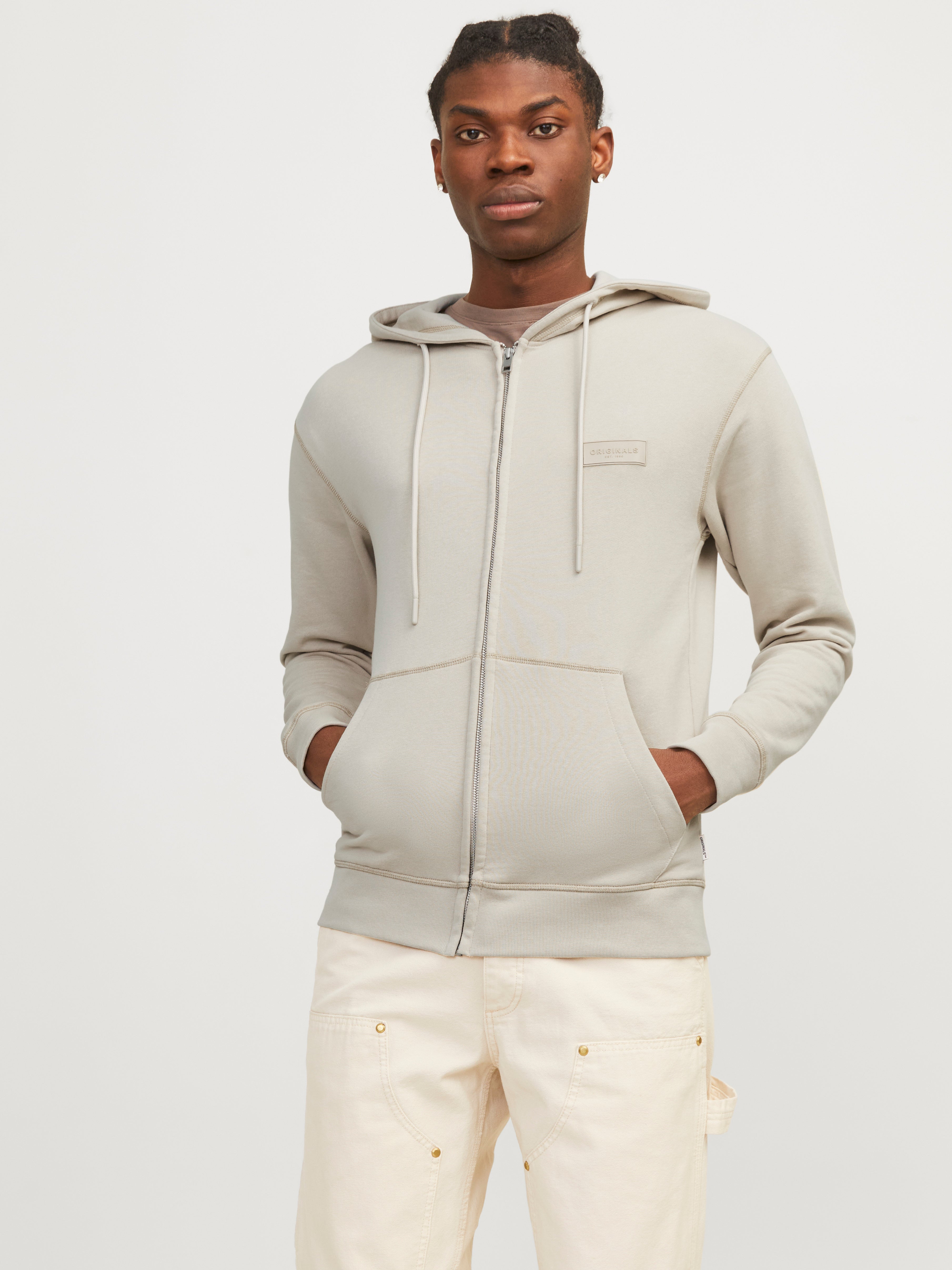 Plain Zip Hoodie