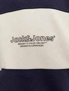 Jack & Jones Printed Hoodie For boys -Navy Blazer - 12252116