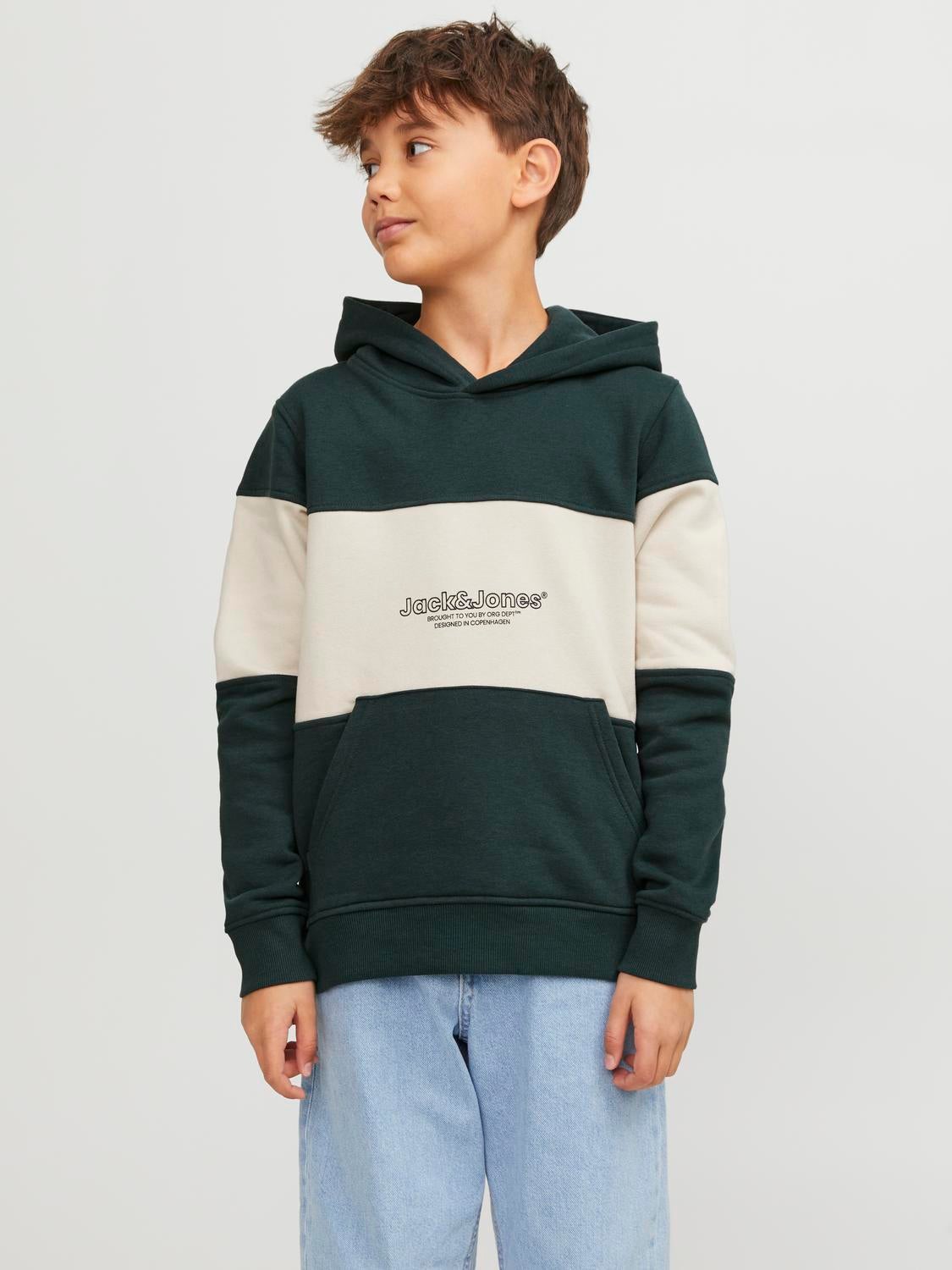 Sweat À Capuche Imprimé Pour Les Garçons - Jack & Jones - Modalova