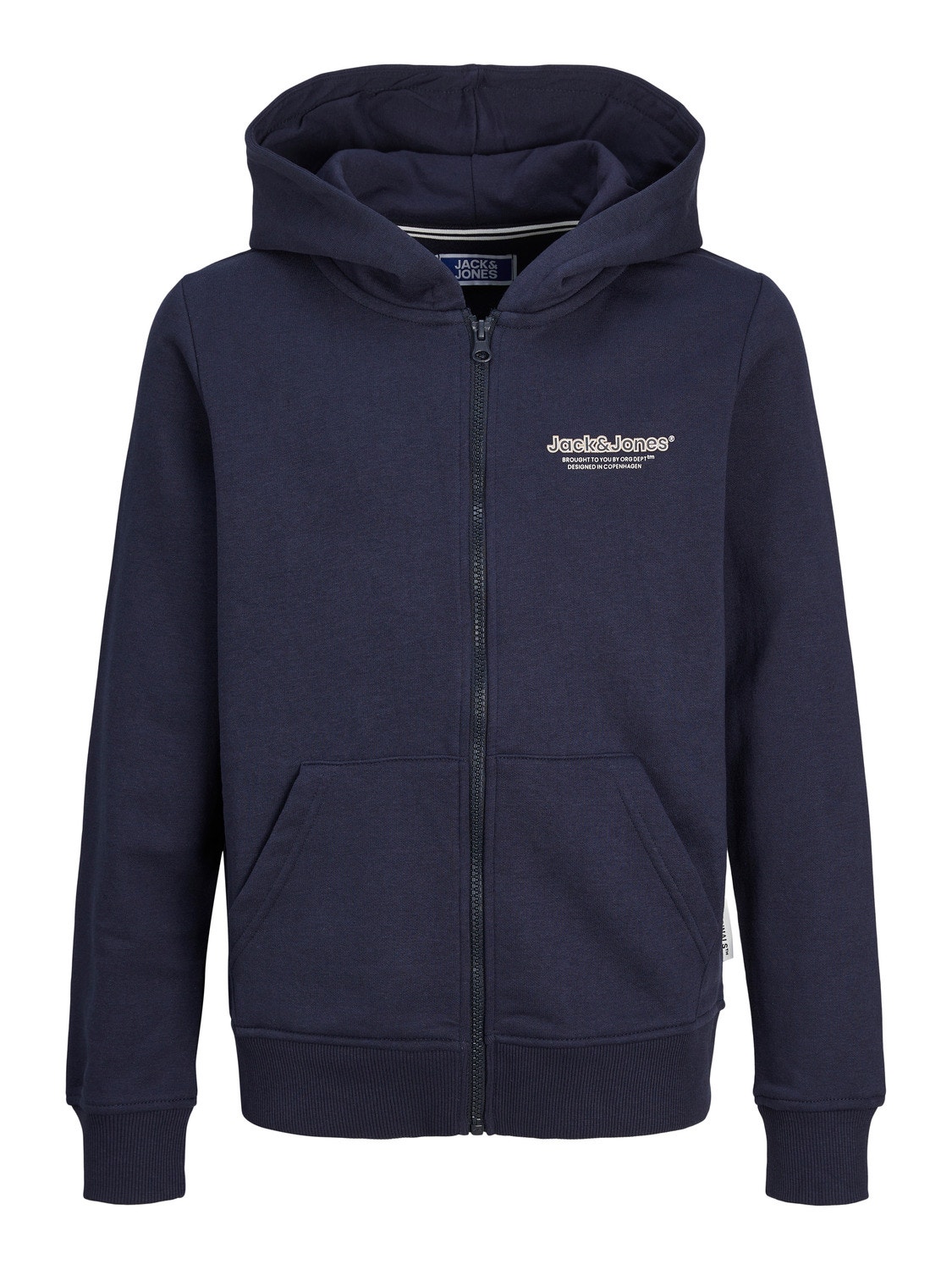 Jack & Jones Gedrukt Hoodie met halve rits Voor jongens -Navy Blazer - 12252118