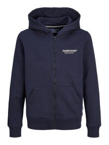 Jack & Jones Spausdintas raštas Užtrauktukas su gobtuvu For boys -Navy Blazer - 12252118