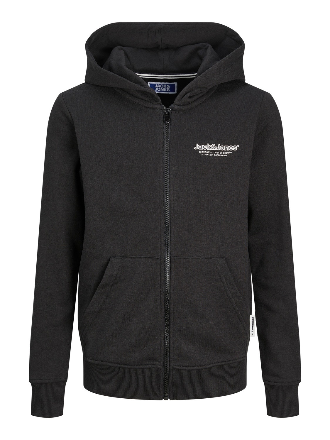 Jack & Jones Gedrukt Hoodie met halve rits Voor jongens -Black - 12252118