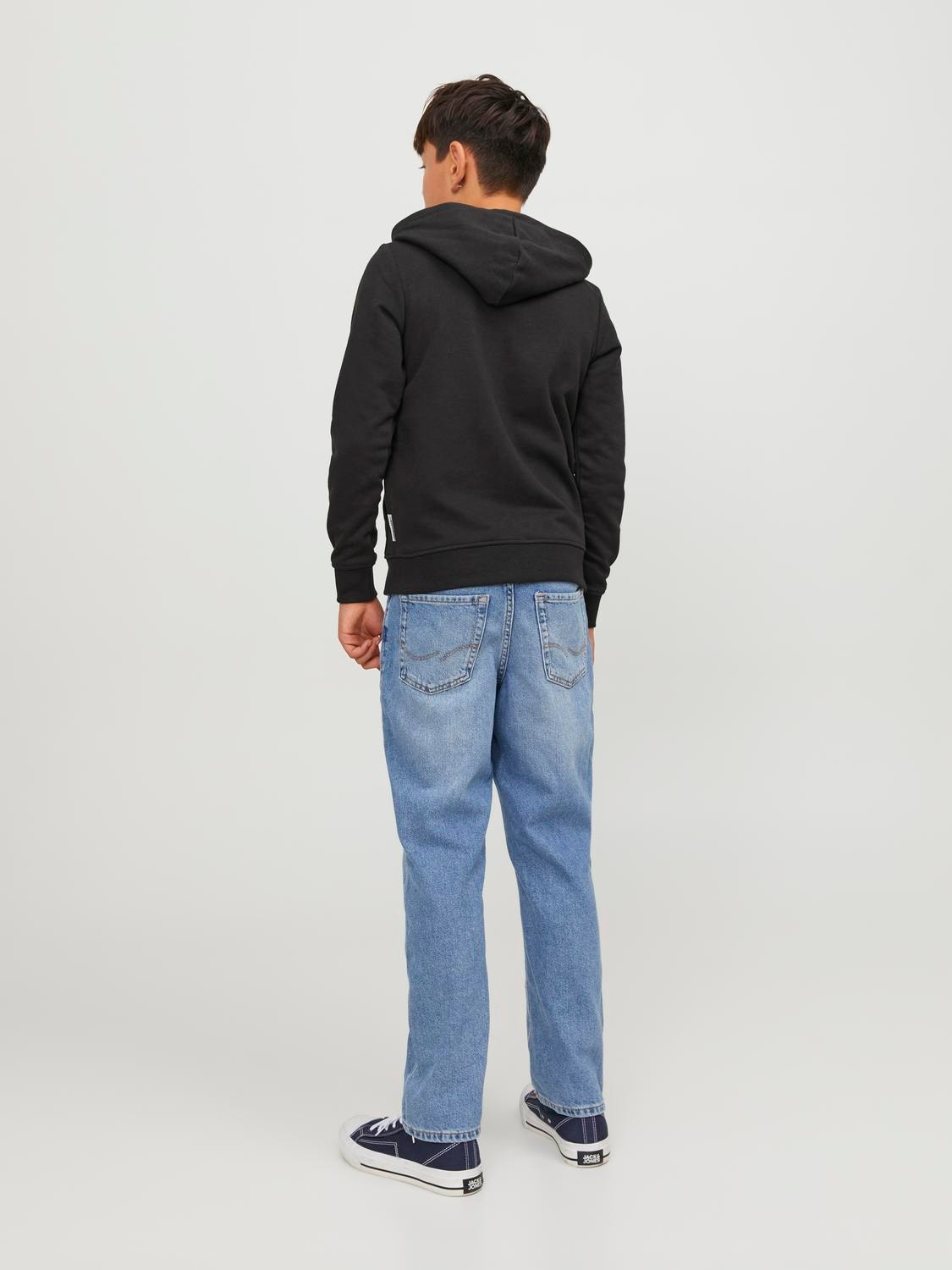 Jack & Jones Gedrukt Hoodie met halve rits Voor jongens -Black - 12252118