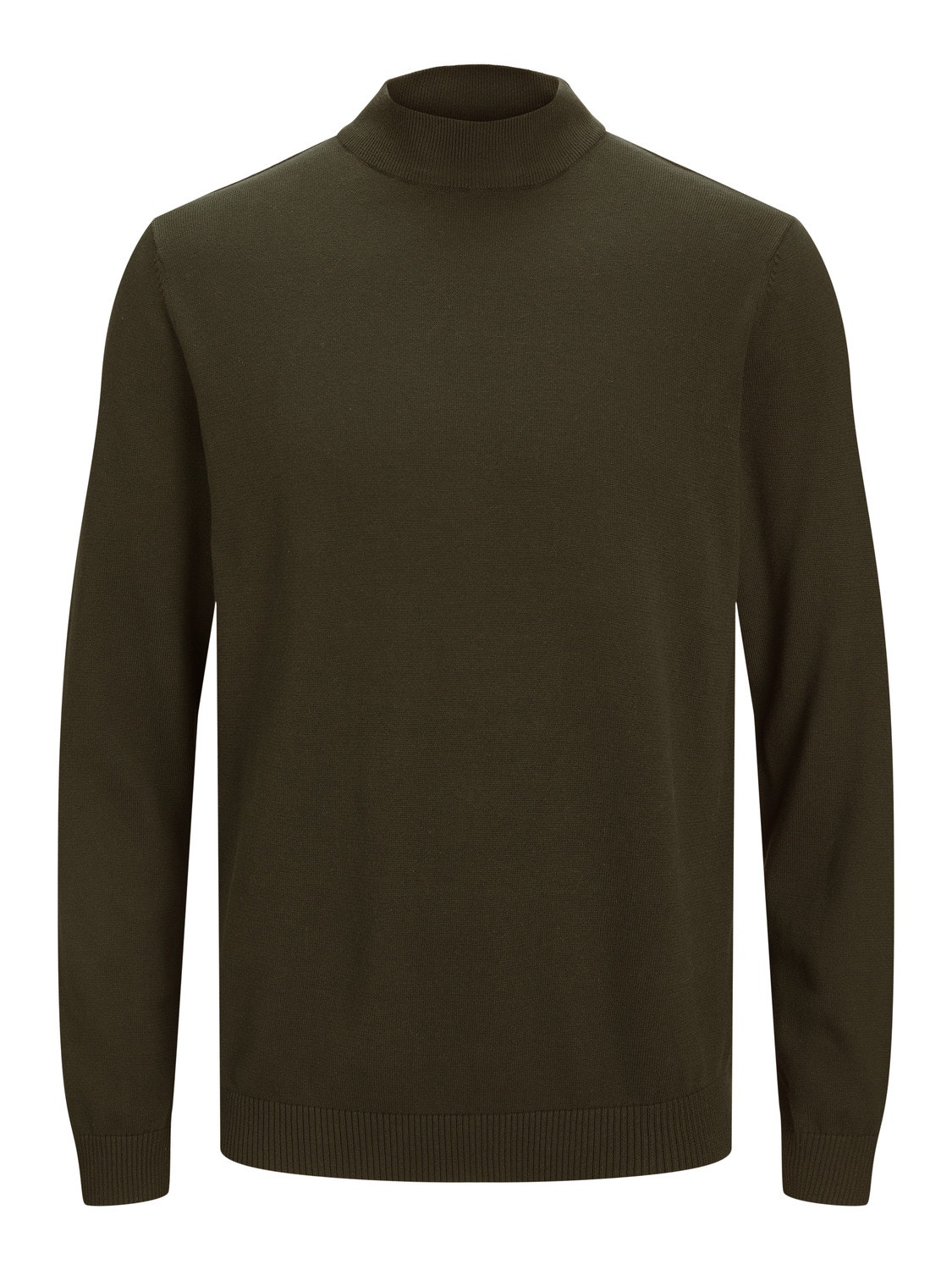 Jack & Jones Gładki Sweter z dzianiny z okrągłym dekoltem -Olive Night - 12252123