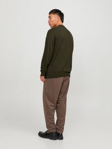 Jack & Jones Sima Személyzeti nyakú pulóver -Olive Night - 12252123